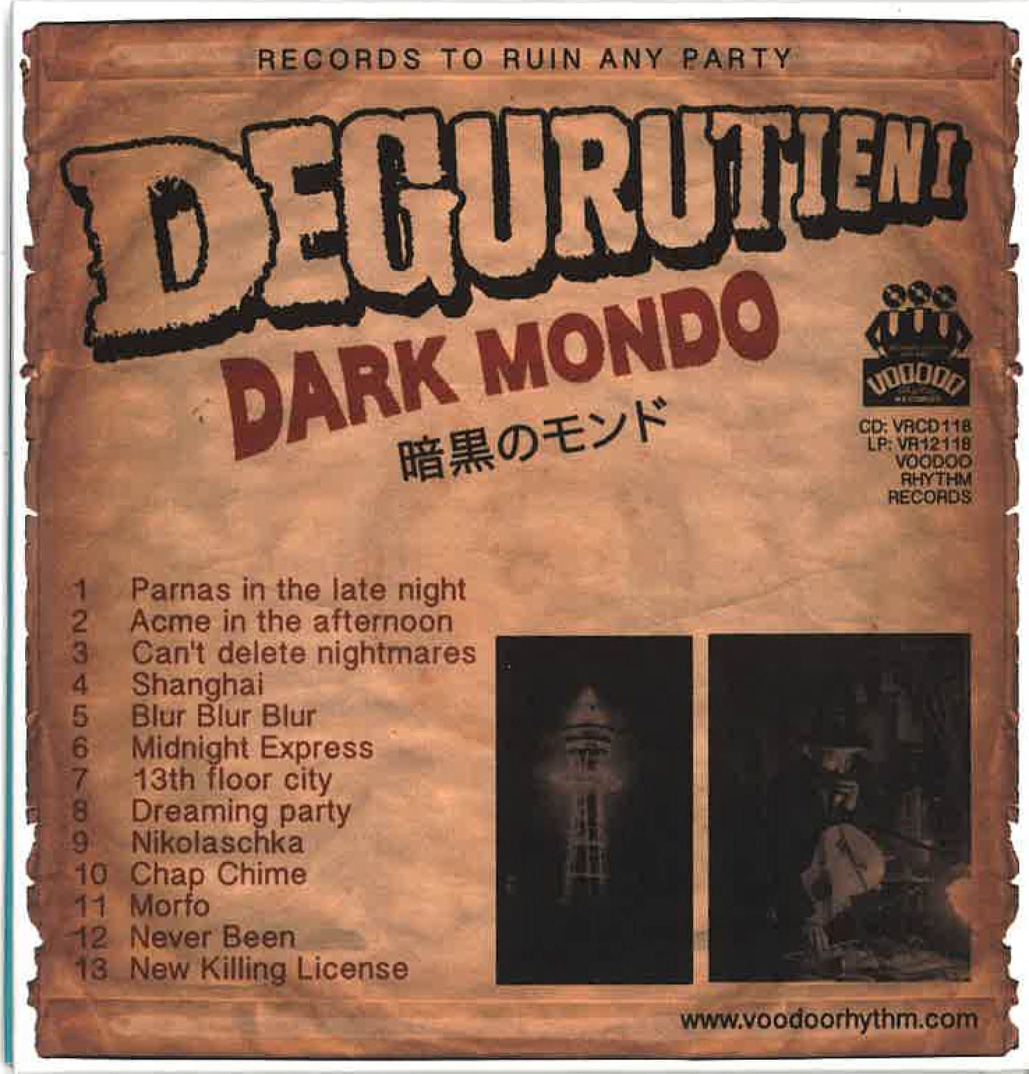 DEGURUTIENI (デグルチーニ) - Dark Mondo:暗黒のモンド (Swiss 限定プレスLP/New)コンピ全13曲!