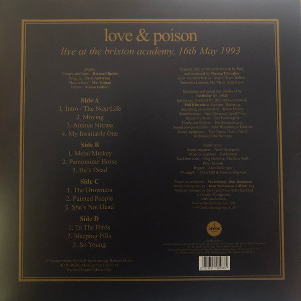 SUEDE (LONDON SUEDE, THE) (スウェード) - Love & Poison - Live At The Brixton Academy, 16th May 1993 (EU 限定180gクリアヴァイナル 2xLP/NEW)