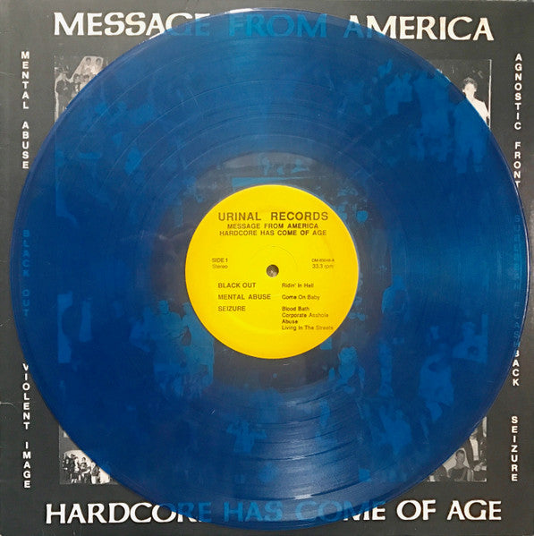 V.A. (東海岸HCコンピ) - Message From America - Hardcore Has Come Of Age (US Litd.Blue Vinyl LP「新品 New」)