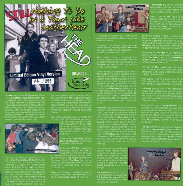 HEAD, THE (ザ・ヘッド) - Still Nothing To Do In A Town Like Leatherhead (UK 255枚限定ナンバリング入りホワイト&グリーンヴァイナルLP「廃盤 New」)