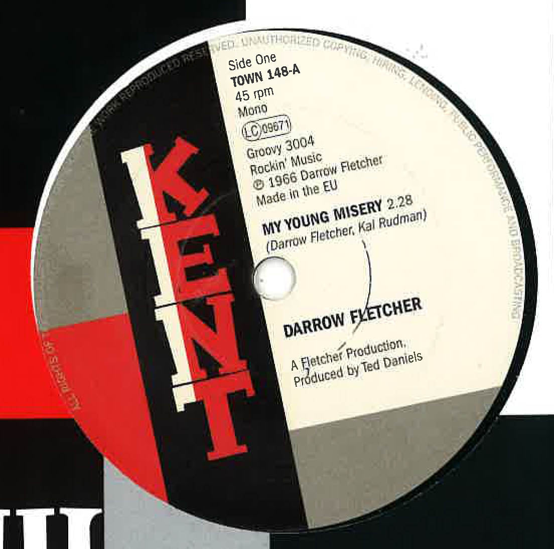 DARROW FLETCHER / RICHARD TEMPLE (ダロウ・フレッチャー / リチャード・テンプル) - My Young Misery (UK Ltd.Reissue 7"+CS/New)