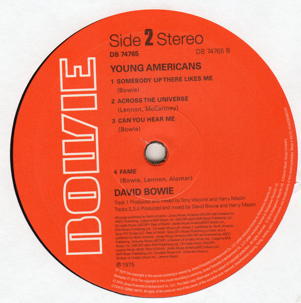 DAVID BOWIE (デヴィッド・ボウイ) - Young Americans (UK-EU-US Ltd.Reissue LP+Insert/Textured CVR-New)完全復刻再発!既にコレクタブルな気配です。