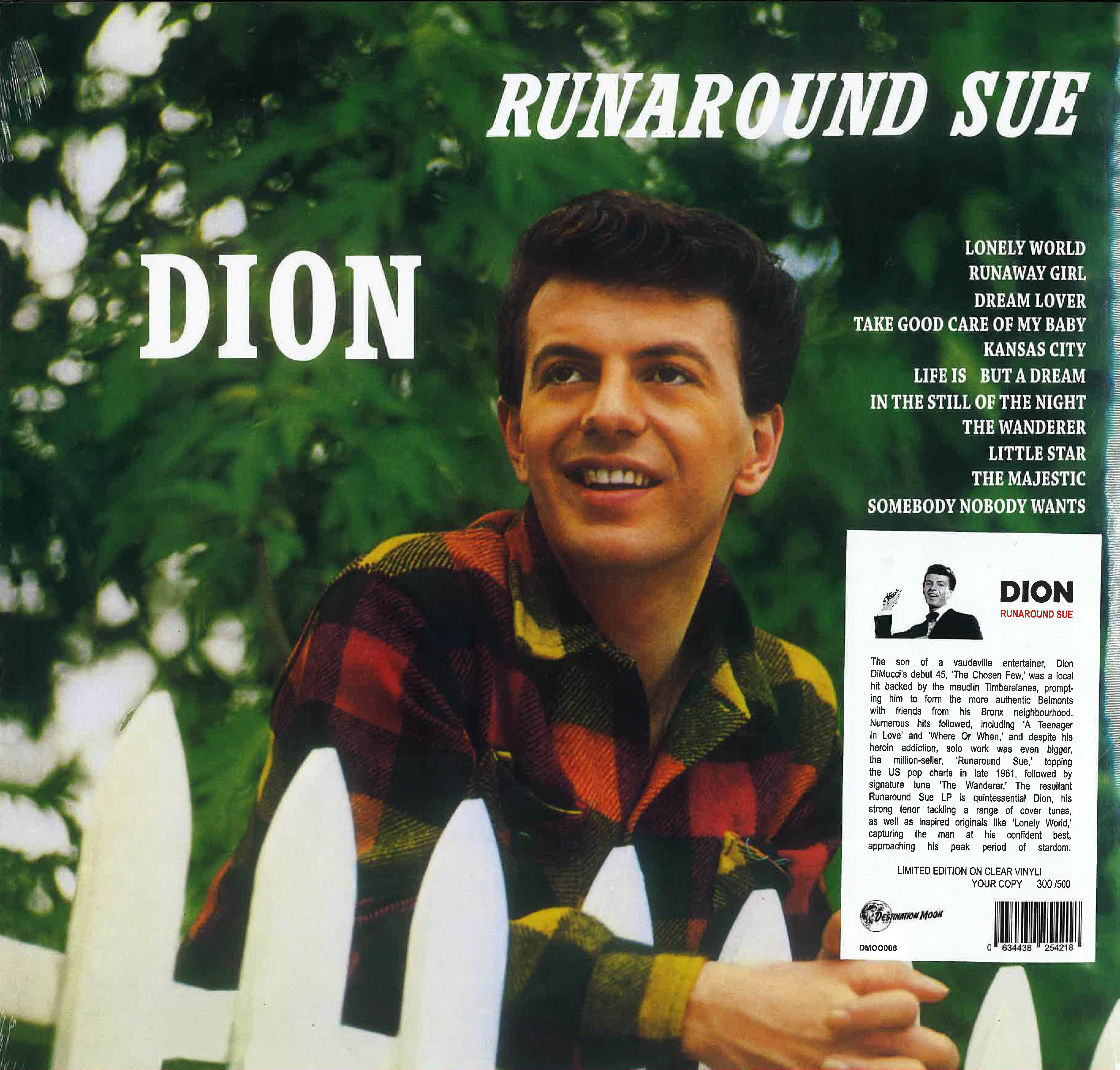 DION (ディオン) - Runaround Sue (EU 500 Ltd.Reissue Clear Vinyl LP/New)