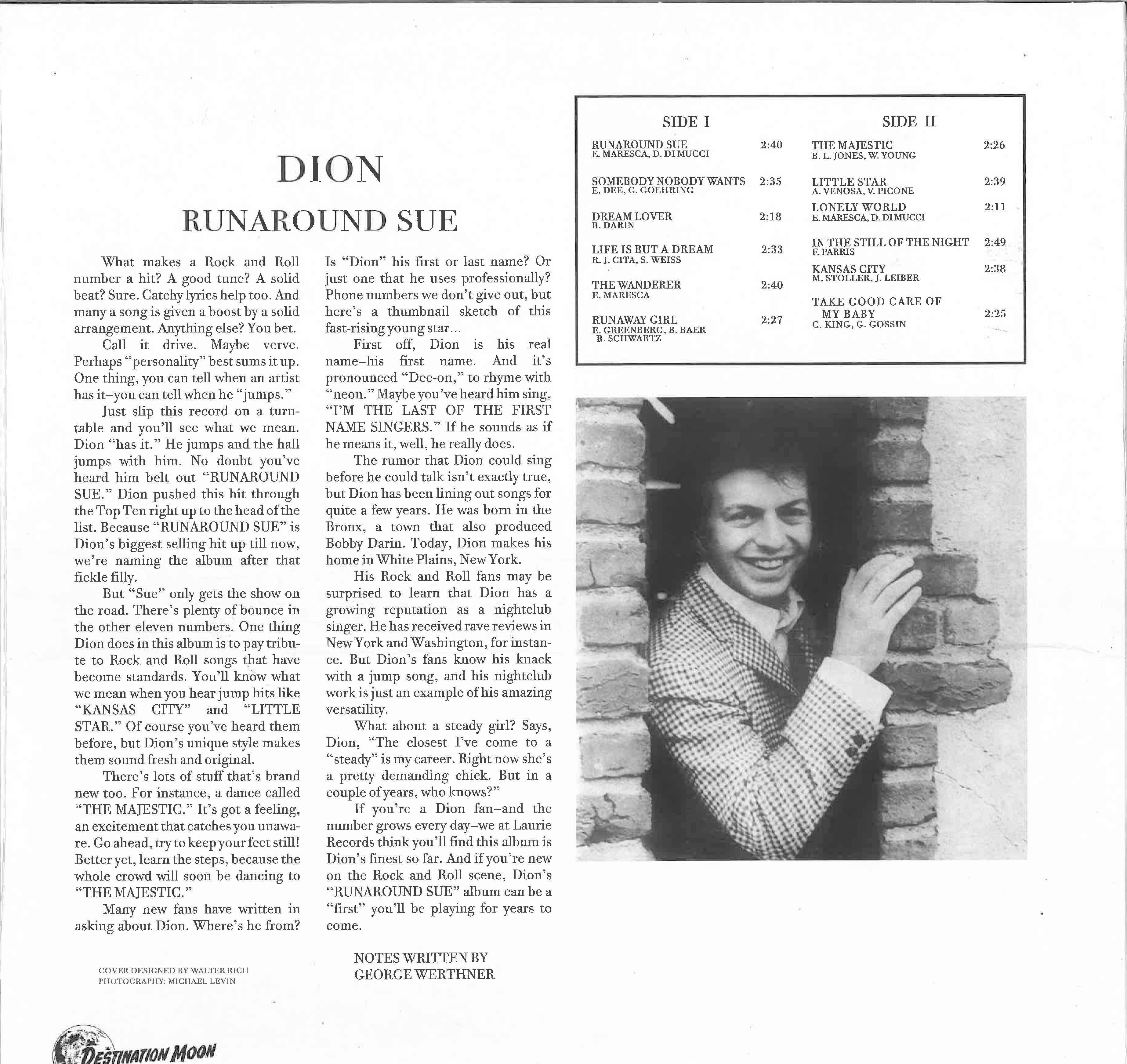 DION (ディオン) - Runaround Sue (EU 500 Ltd.Reissue Clear Vinyl LP/New)