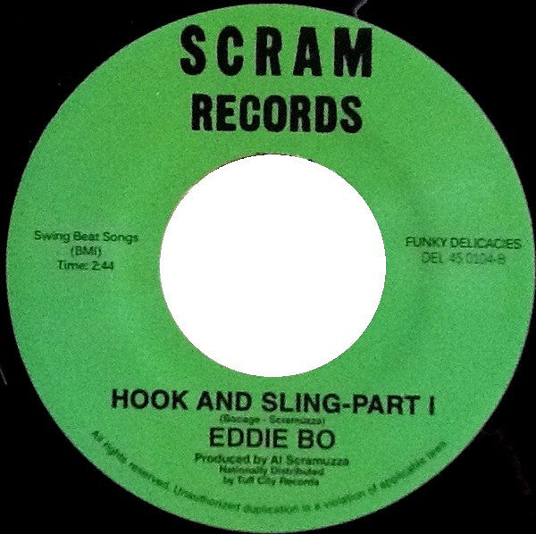 EDDIE BO (エディ・ボー) - Hook And Sling (Part 1 & 2) (US Ltd.Reissue 7"/New)