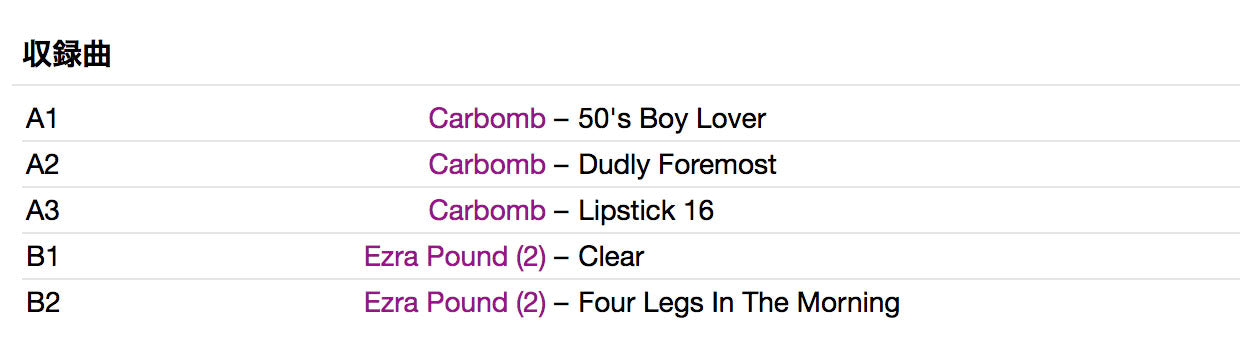 CARBOMB / EZRA POUND (カーボム / エズラ・パウンド) - Split (US 限定プレス 7"「廃盤 New」)