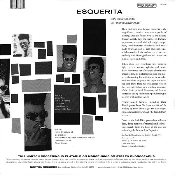 ESQUERITA (エスケリータ) - Sinner Man / The Lost Session (US Ltd.Reissue LP/New)
