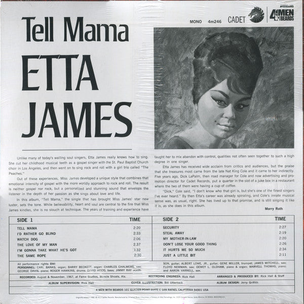 ETTA JAMES (エタ・ジェームス) - Tell Mama (US Ltd.Reissue 180g Mono LP/New)