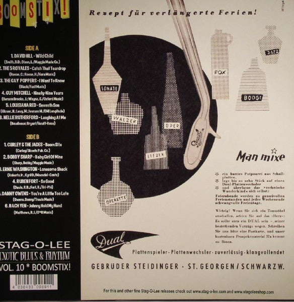 V.A. (エギゾ・ポップコーン珍曲コンピ) - Exotic Blues & Rhythm Vol.10 : Boom Stix! (German 限定 10" LP/New)