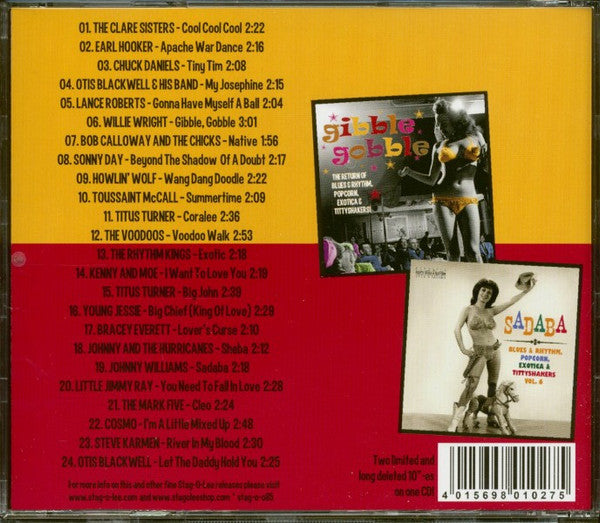 V.A. (エギゾ・ポップコーン珍曲コンピ) - Exotic Blues & Rhythm Vol.5 & 6 : Sadaba / Gibble Gobble (German CD/New)