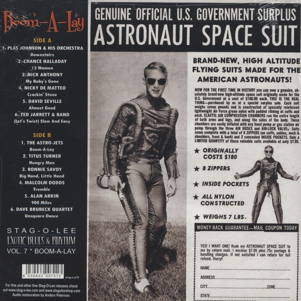 V.A. (エギゾ・ポップコーン珍曲コンピ) - Exotic Blues & Rhythm Vol.7 : Boom-A-Lay (German Ltd.10" LP/New)