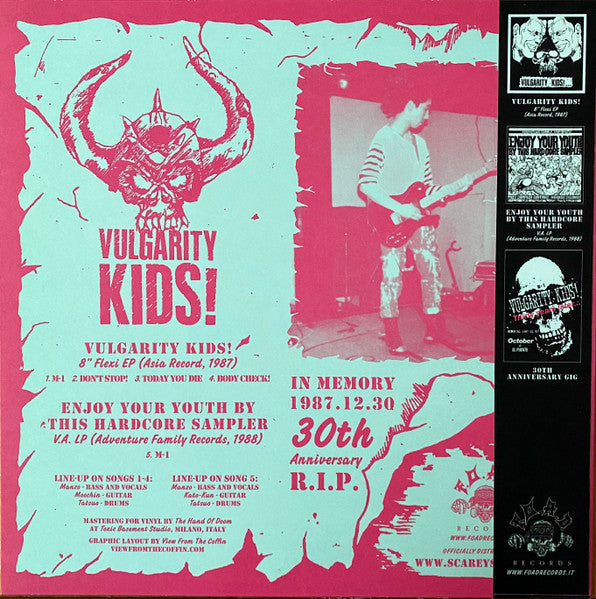 VULGARITY KIDS (ヴァルガリティ・キッズ) - S.T. (Italy 200枚限定再発片面 12"+帯、ブックレット「廃盤 New」)