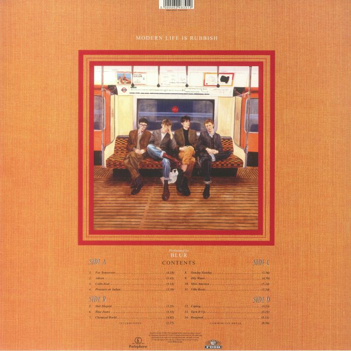BLUR (ブラー) - Modern Life Is Rubbish (EU 限定復刻再発「クリアオレンジ・ヴァイナル」180グラム重量 2xLP/NEW)