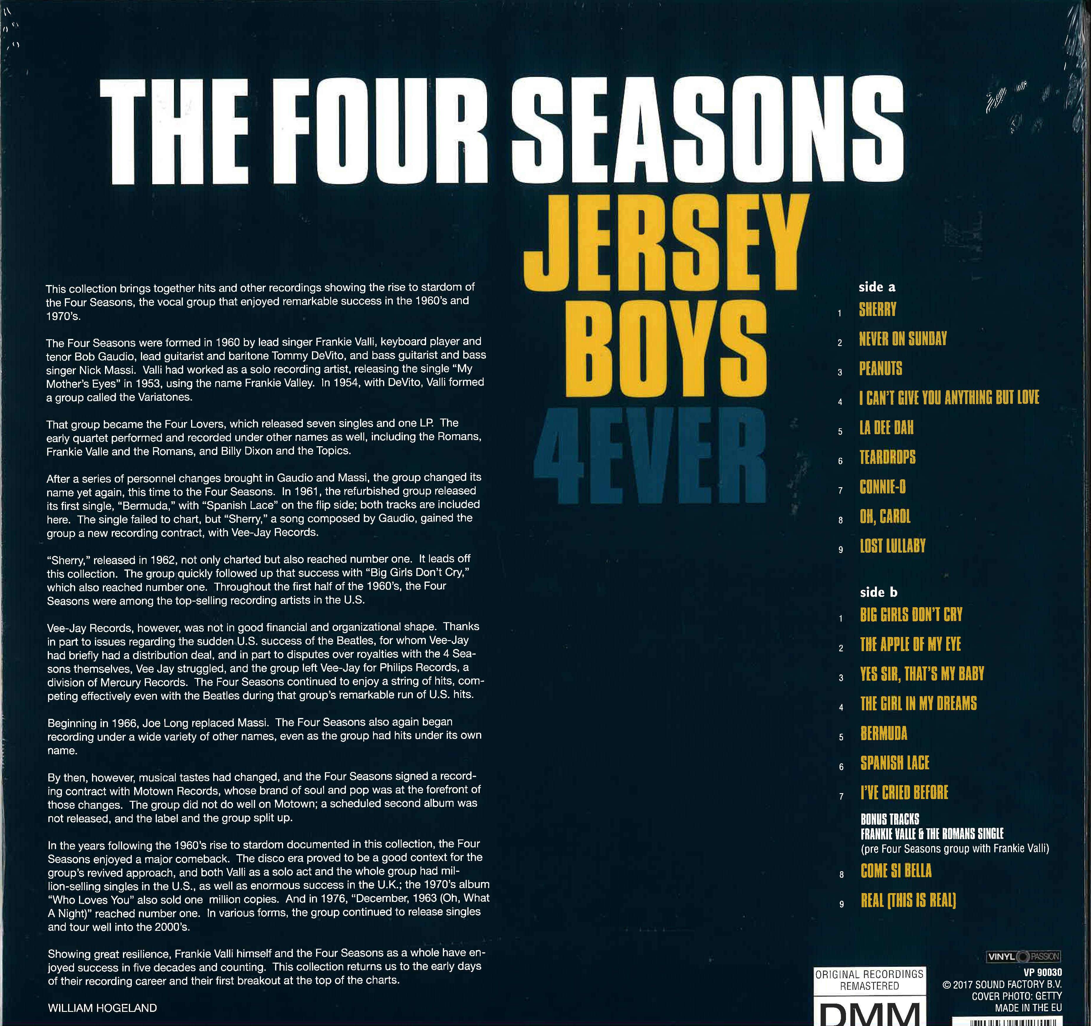 FOUR SEASONS (フォー・シーズンズ) - Jersey Boys 4ever (EU 限定リリース・アナログ LP/New)