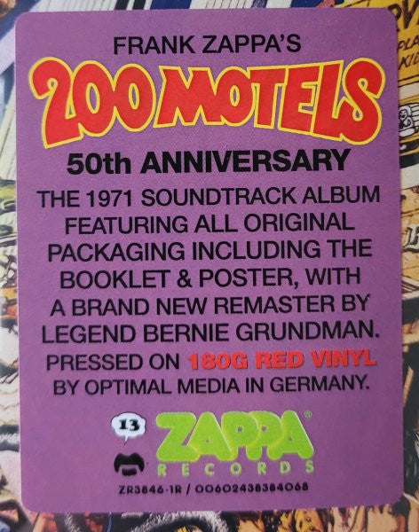 FRANK ZAPPA (ZAPPA/MOTHERS OF INVENTION) (フランク・ザッパ /マザーズ・オブ・インヴェンション) - 200 Motels (EU 限定再発180g「赤盤」2xLP/New)