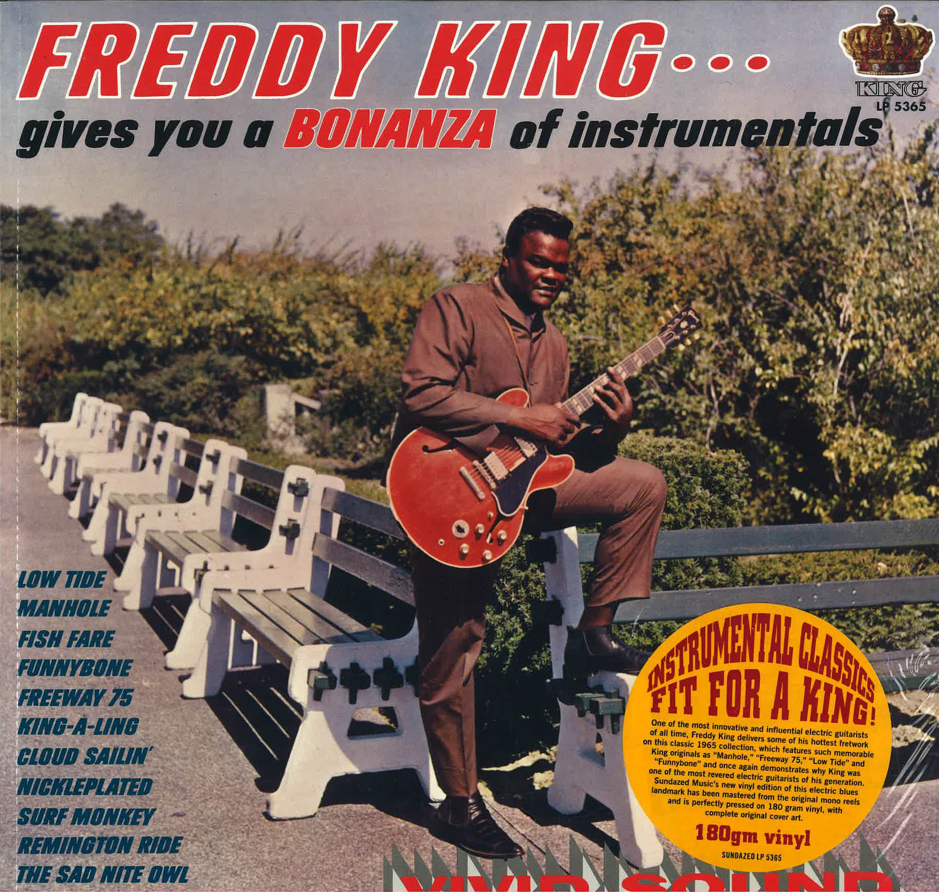 FREDDY KING (フレディ・キング) - Gives You A Bonanza Of Instrumentals (US  Ltd.Reissue 180g Mono LP/New)