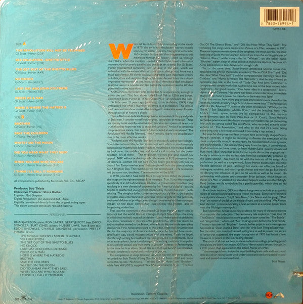 GIL SCOTT-HERON (ギル・スコット・ヘロン) - The Revolution Will Not Be Televised (US Ltd.Re LP/Illust CVR)