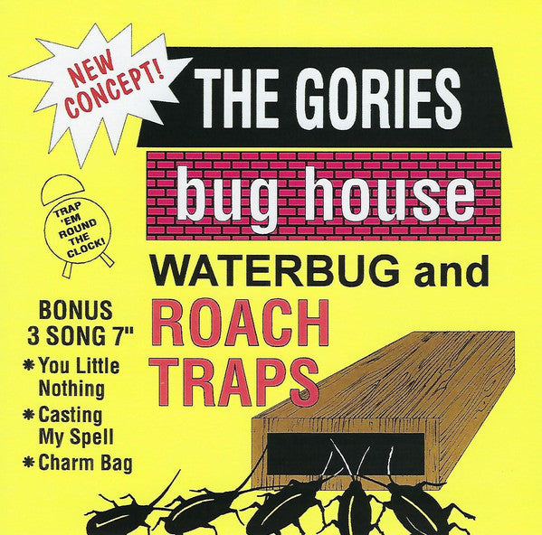 GORIES (ゴリーズ) - Bug House Waterbug And Roach Traps EP (US 限定再発3曲入り「イエロー VINYL」7"EP/New) 初期ローファイ・ガレージ名曲!