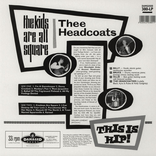 HEADCOATS (ヘッドコーツ) - The Kids Are All Square (UK Ltd.Reissue LP/New)