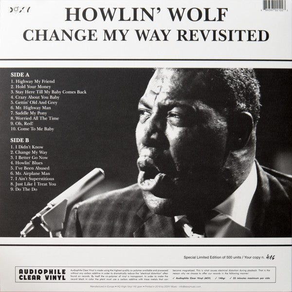 HOWLIN’ WOLF (ハウリン・ウルフ) - Change My Way Revisited (EU 500 Ltd.Numbered Clear Vinyl LP/New)