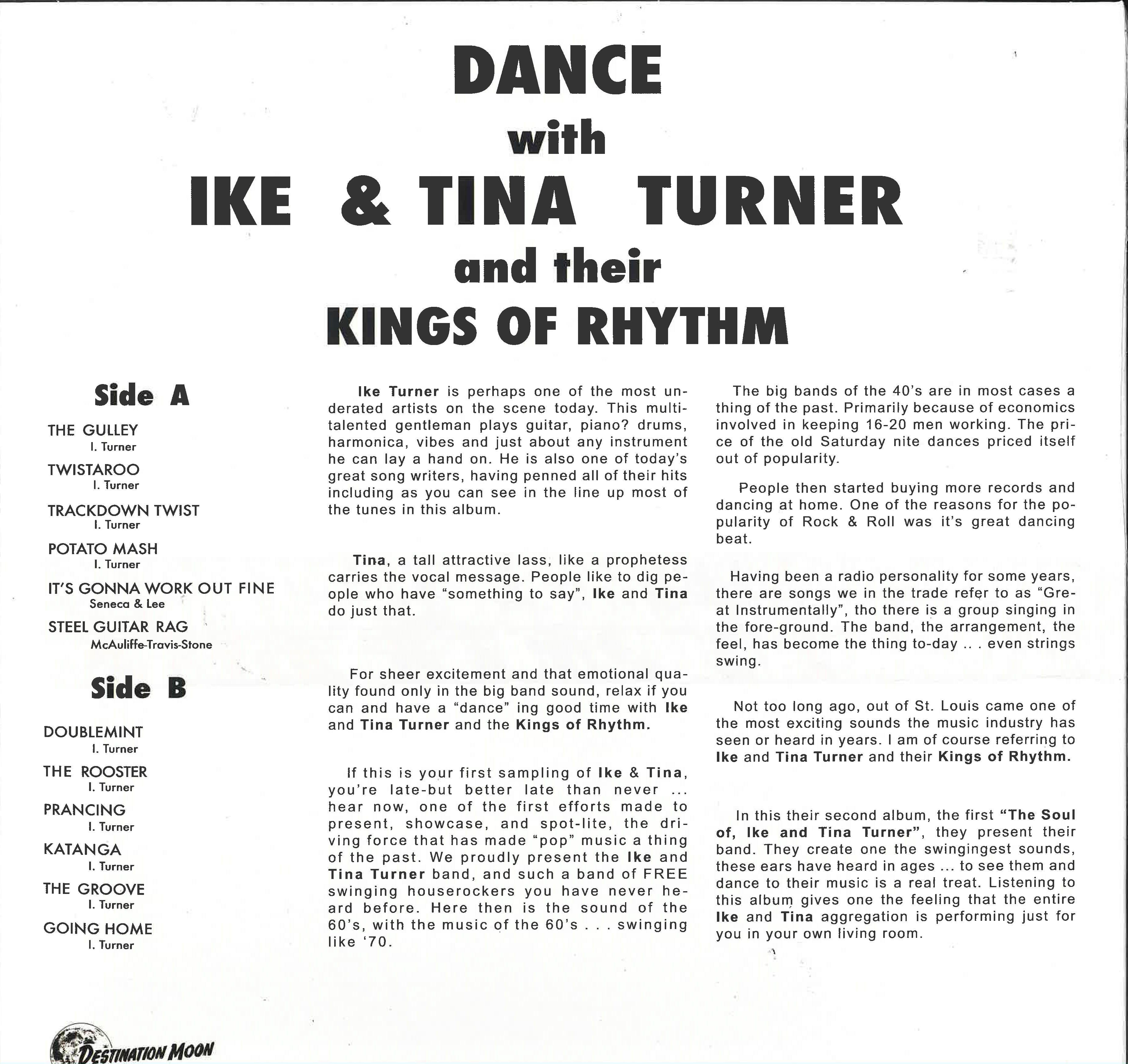 IKE & TINA TURNER's KINGS OF RHYTHM (アイク&ティナ・ターナーズ・キングス・オブ・リズム) - Dance (EU 限定復刻再発 LP/New)