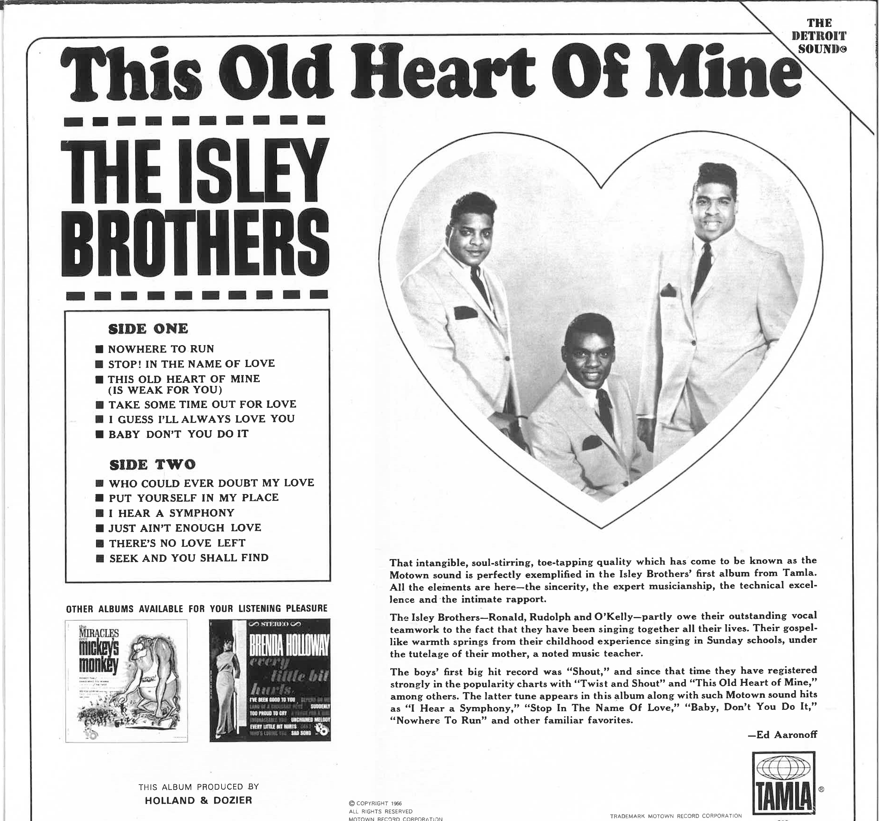 ISLEY BROTHERS (アイズレー・ブラザーズ) - This Old Heart Of Mine (US Ltd.Reissue LP/New)