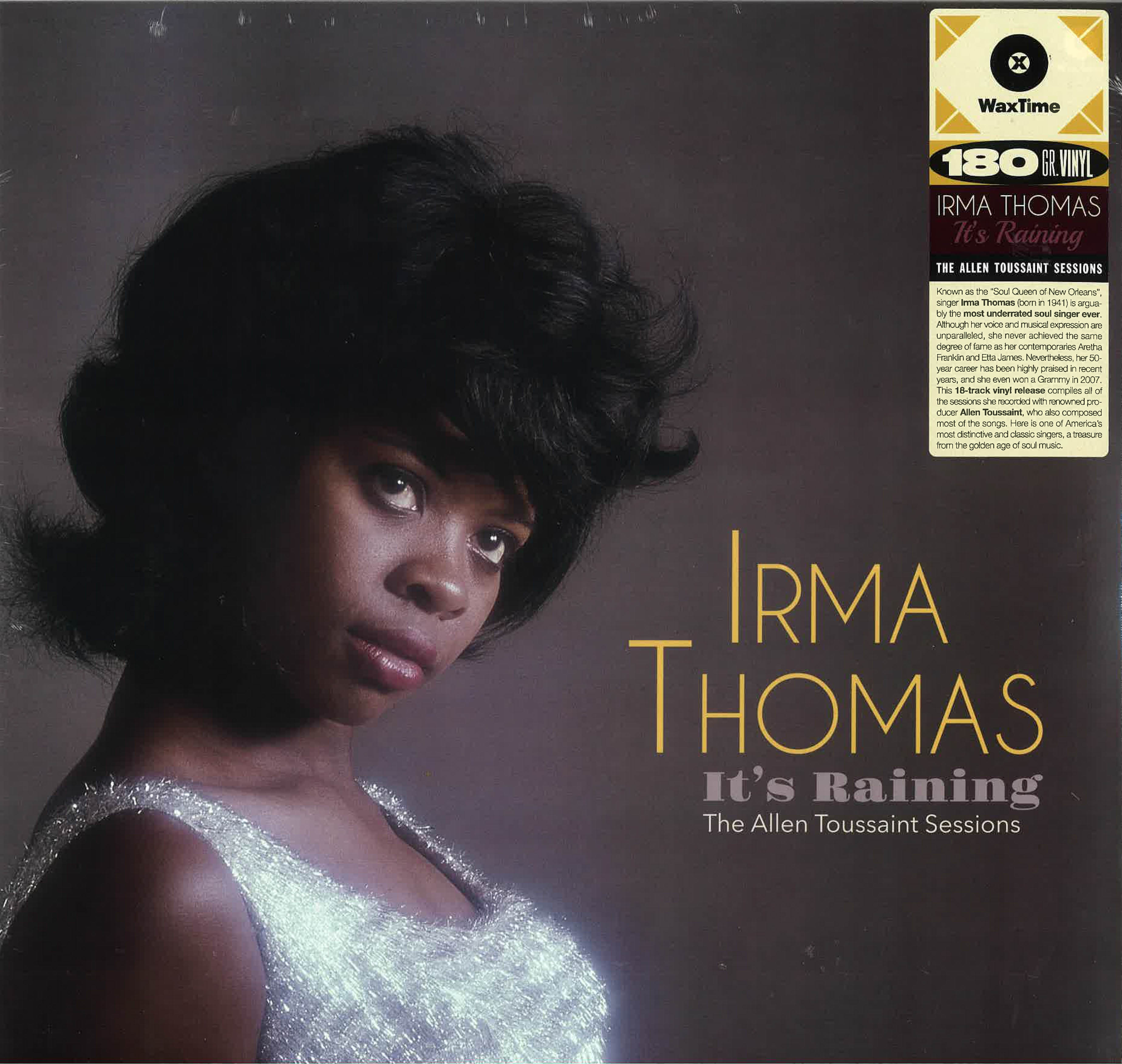IRMA THOMAS (アーマ・トーマス) - It's Raining - The Allen Toussaint Sessions (EU 限定リリース LP/New) 黄金期'59〜'62年シングル・コンピ!