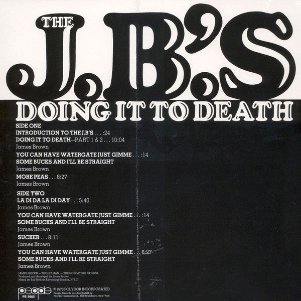 J.B.’S (ジェービーズ) - Doing It To Death (US 限定復刻再発 LP/New)