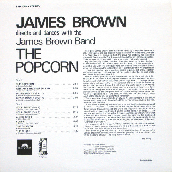 JAMES BROWN (ジェームス・ブラウン) - The Popcorn (US 限定復刻再発 LP/New) ’69年名門キング社からの名作アルバム