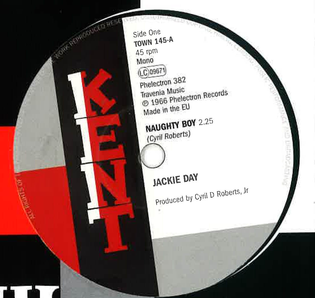 JACKIE DAY (ジャッキー・デイ) - Naughty Boy / Get To Steppin' (UK Ltd.Reissue 7"+CS/New)