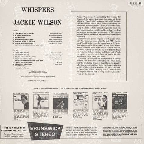 JACKIE WILSON (ジャッキー・ウィルソン) - Whispers (US 限定復刻再発 LP/New) '66年ノーザン名作アルバム