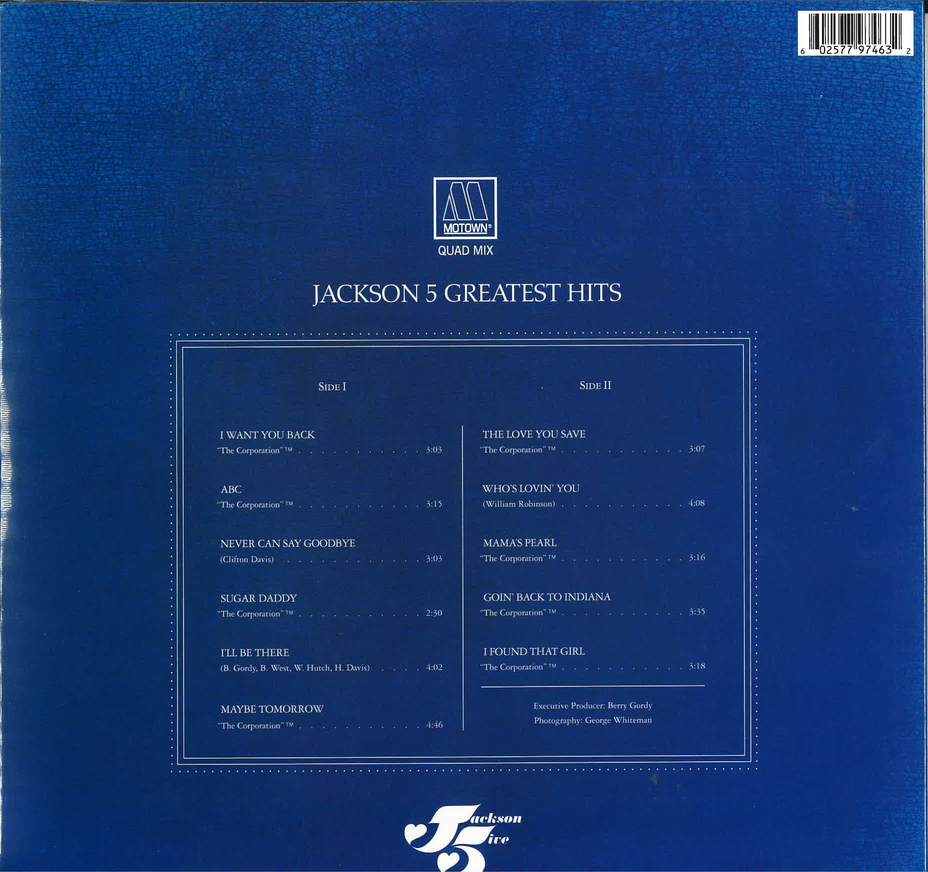 JACKSON 5 (ジャクソン・ファイブ) - Greatest Hits (EU 限定復刻リマスター再発 Quad Mix LP/New)