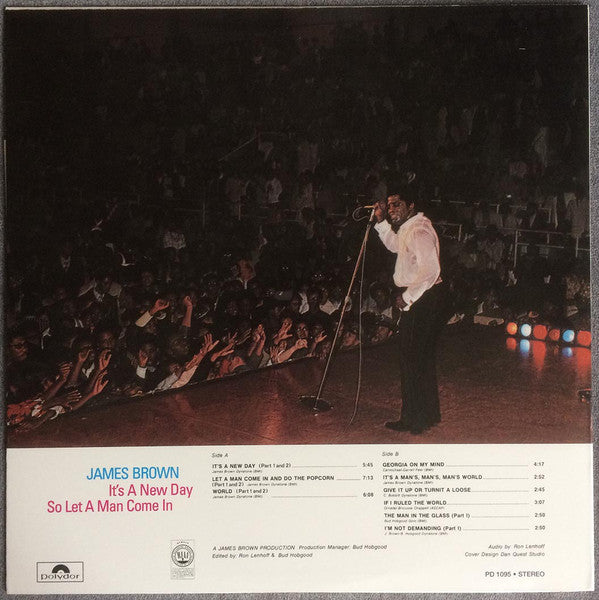 JAMES BROWN (ジェームス・ブラウン) - It’s A New Day - Let A Man Come In (US Ltd.Reissue LP/New)