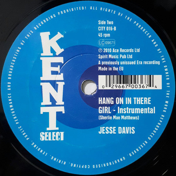 JESSE DAVIS (ジェシィ・デイヴィス) - Hang On In There Girl (UK Ltd.Reissue 7"+CS/New)