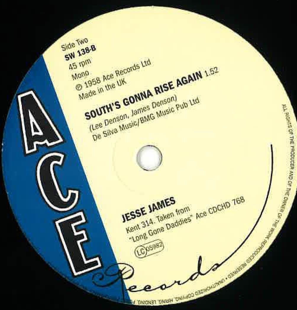 JESSE JAMES (ジェシィ・ジェイムス) - South's Gonna Rise Again (UK Ltd.Reissue 7"+CS/New)