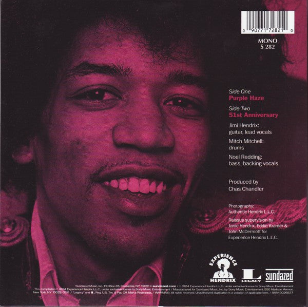 JIMI HENDRIX EXPERIENCE (ジミ・ヘンドリックス) - Purple Haze (US Ltd.Reissue Purple Vinyl Mono 7"+PS/New)