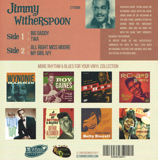 JIMMY WITHERSPOON (ジミー・ウィザースプーン) - Big Daddy +3 (Spain 限定再発4曲入り 7"EP/New)
