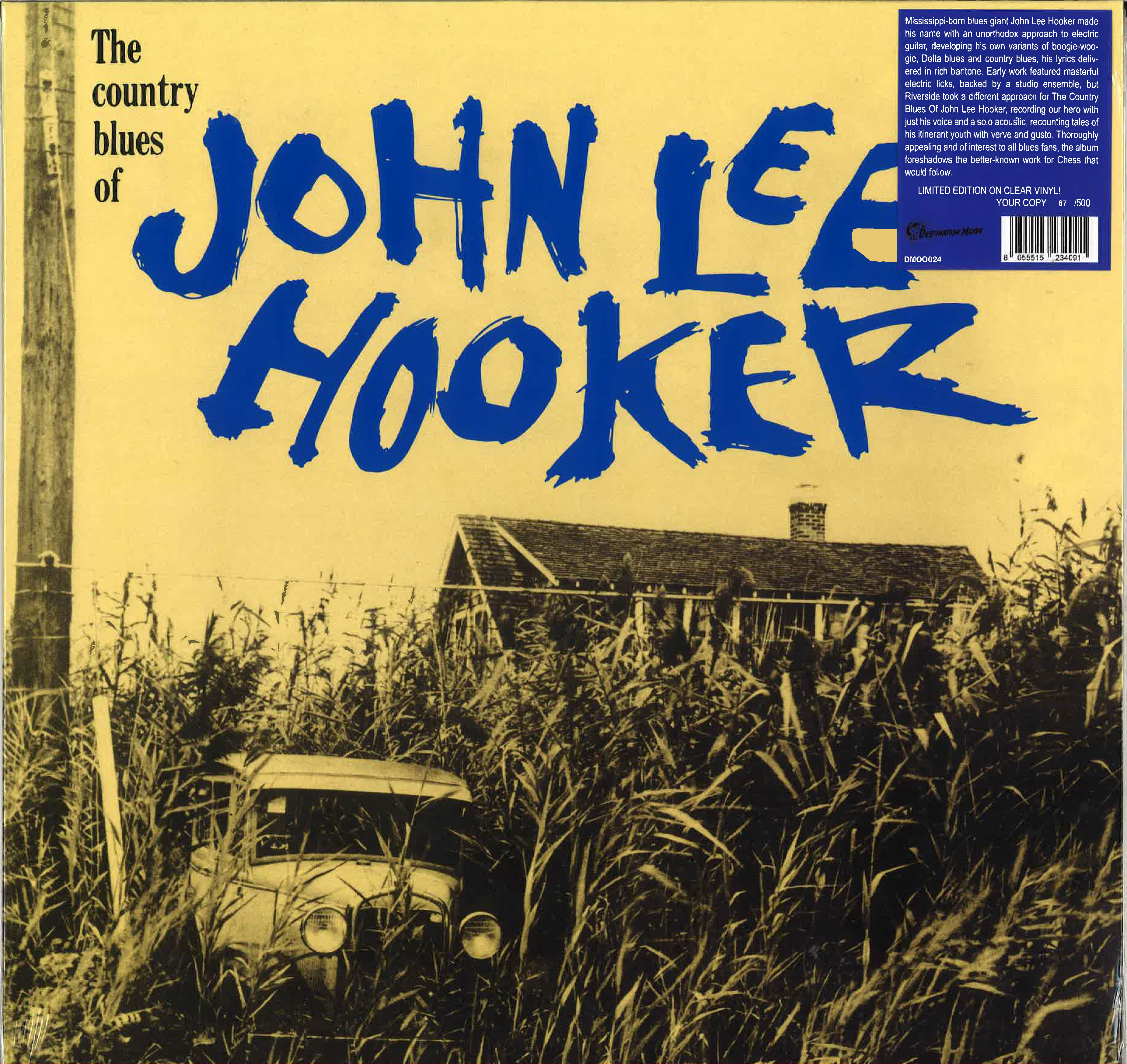 JOHN LEE HOOKER (ジョン・リー・フッカー) - The Country Blues Of John Lee Hooker (EU 500枚限定復刻再発「クリア・ヴァイナル」 LP/New)