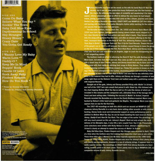 JOHNNY BURNETTE (ジョニー・バーネット) - Crazy Date〜R&R Demos Vol.1 (US Ltd.LP/New)