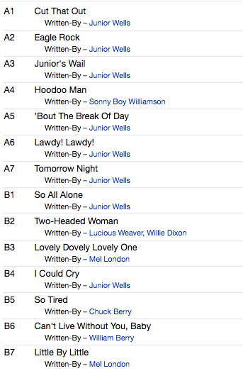 JUNIOR WELLS (ジュニア・ウェルズ) - Cut That Out! (EU 限定プレス180g重量LPx2枚組/New)'53〜'59年シングル編集初期ベスト