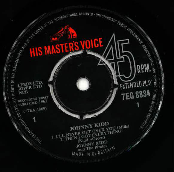 JOHNNY KIDD & THE PIRATES (ジョニー・キッド & ザ・パイレーツ) - Johnny Kidd (UK Orig.EP/CFS)