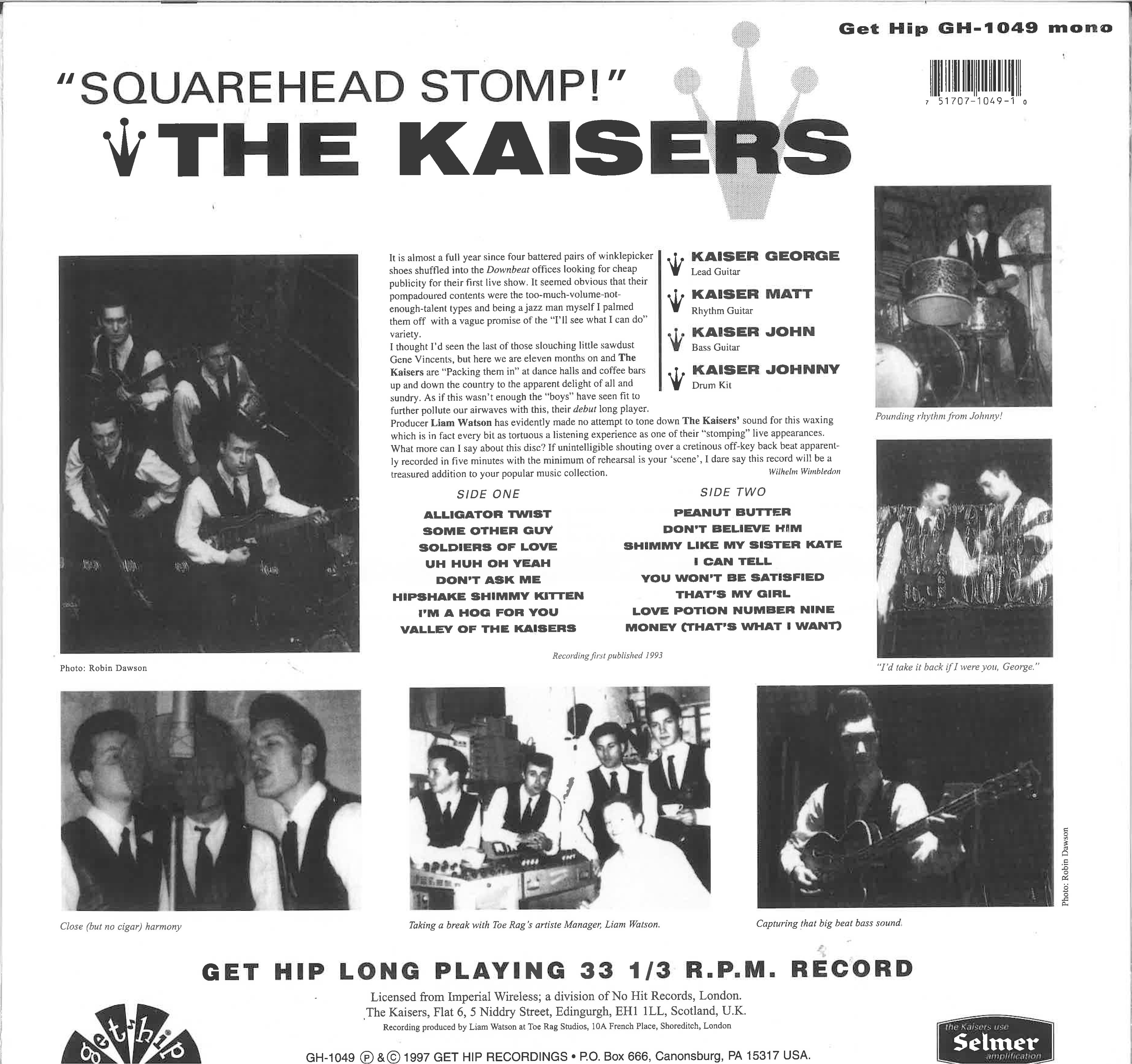 KAISERS (カイザーズ) - Squarehead Stomp ! (US 限定復刻再発180g モノラル LP/New) '93年大名作デビュー・アルバム!