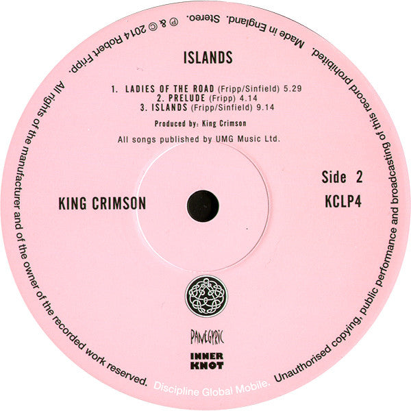 KING CRIMSON (キング・クリムゾン) - Islands (UK 限定復刻リマスター再発 200g LP+ブックレット/New)