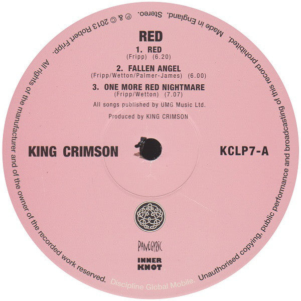 KING CRIMSON (キング・クリムゾン) - Red (UK-EU 共通限定復刻再発 200g LP/New)