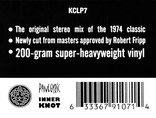 KING CRIMSON (キング・クリムゾン) - Red (UK-EU 共通限定復刻再発 200g LP/New)