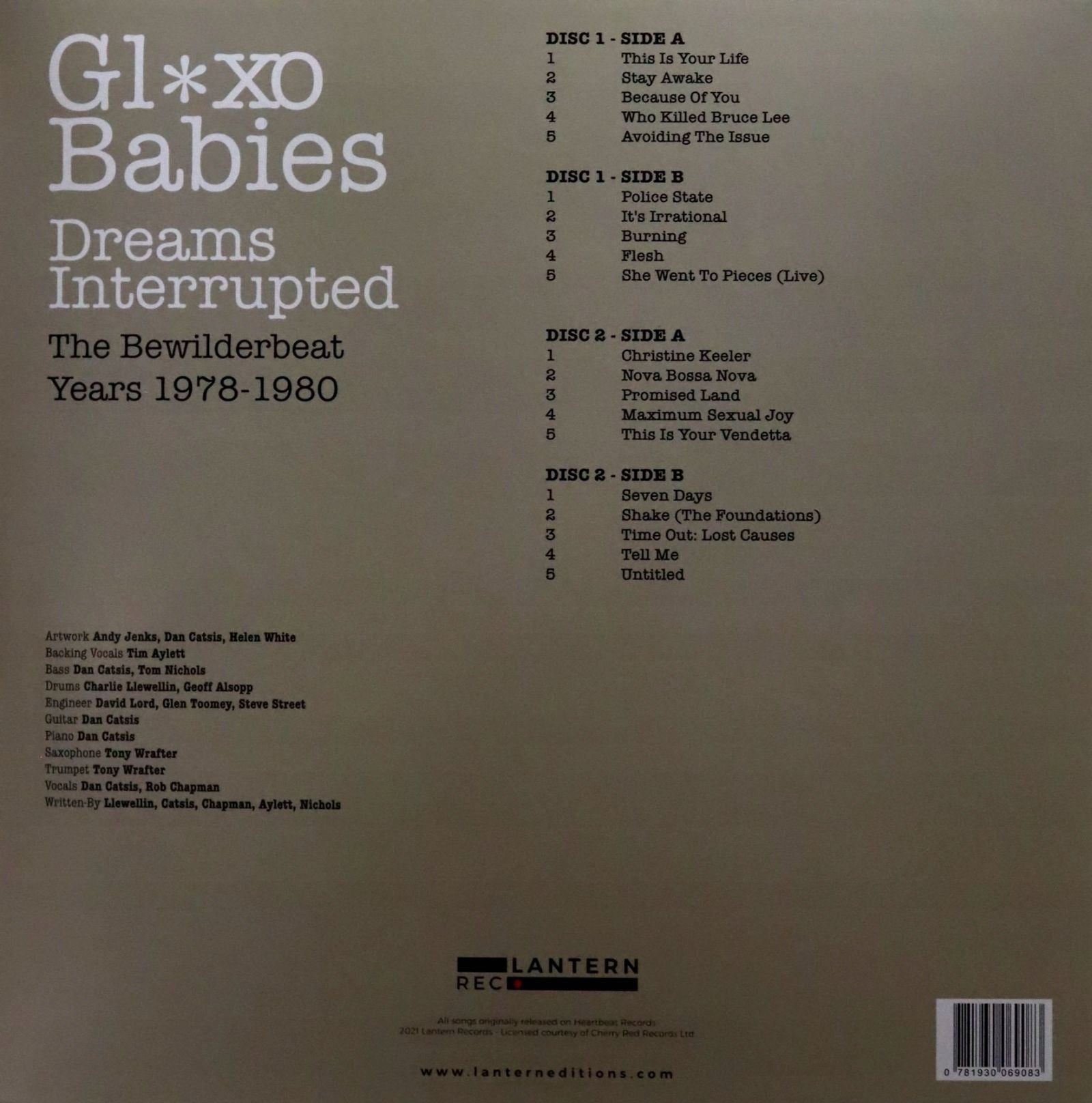 GLAXO BABIES (グラクソ・ベイビーズ) - Dreams Interrupted (EU 500枚限定復刻リマスター再発180グラム重量 2xLP/NEW)