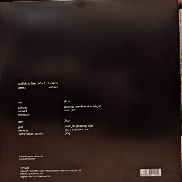 DURUTTI COLUMN, THE (ドルッティ・コラム) - Sunlinght To Blue...Blue To Blackness (UK 限定復刻再発イエロー&ブルー&ブラックヴァイナル 2xLP/NEW)