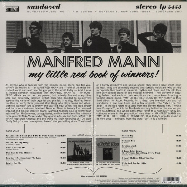 MANFRED MANN (マンフレッド・マン) - My Little Red Book Of Winners (US Reissue 180g Stereo LP / New)