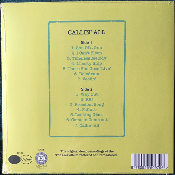 LA'S, THE (ザ・ラーズ) - 1986 - 1987 Callin' All (UK 限定復刻リマスター再発 LP/NEW)