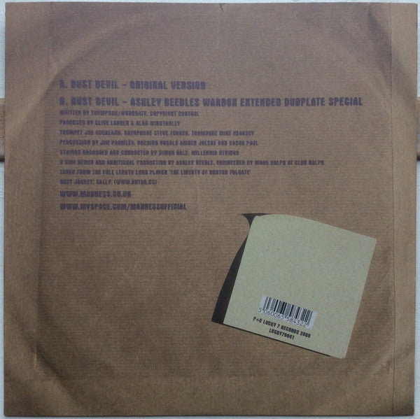 MADNESS (マッドネス) - Dust Devil (UK 限定プレス 10"「廃盤 New」)